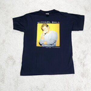 Vintage Michael Ball This Time It's Personal Concert Tee Men M Black